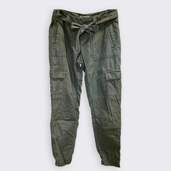 LOFT Olive Green Ankle Cargo Pants - Picture 1 of 9